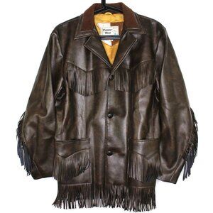 PIONEER WEAR Brown Fringe Leather Jacket